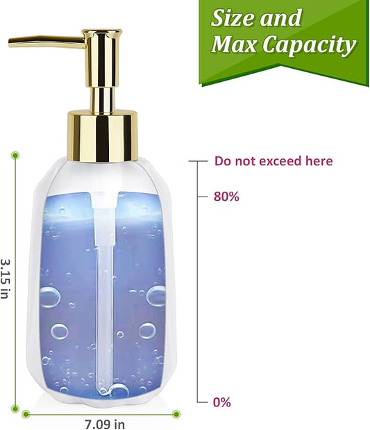 Natheeph Dish Soap Dispenser, Hand Soap Dispenser Ceramic Bottle, Refillable - Image 2