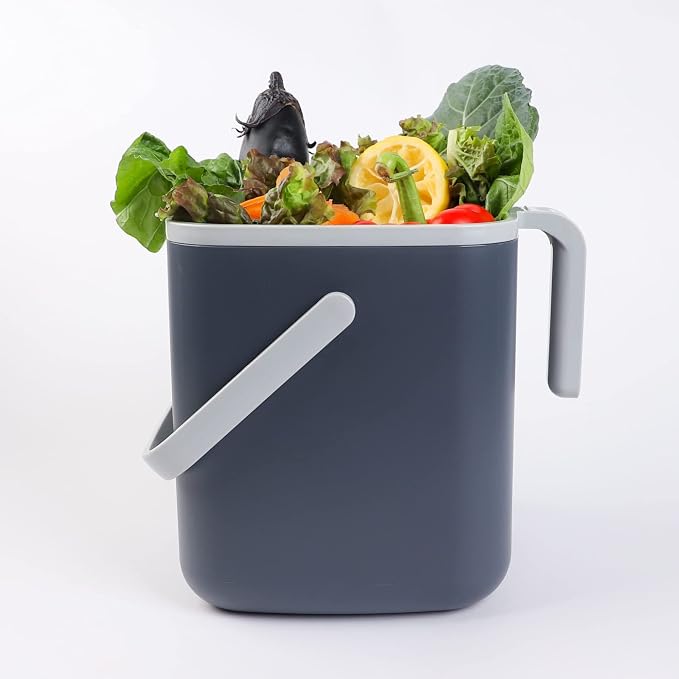 Blue Ginkgo Kitchen Compost Bin – Filter-Free, Odor-Tight Countertop Food Waste - Image 7