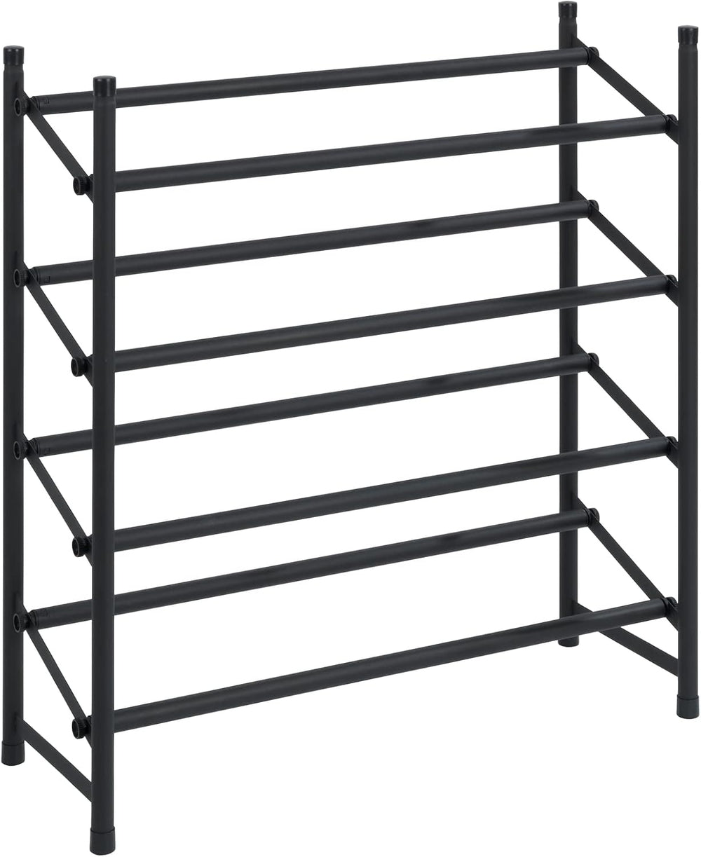WENKO Anti-Slip Shoe Rack Hero Extendable Shoe Storage for 24 Pairs of Shoes,...