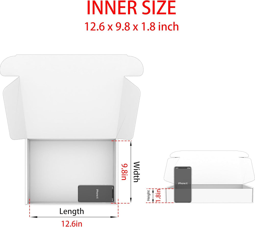 13x10x2 Shipping Boxes (25pcs) Pink Mailer Corrugated Cardboard Box