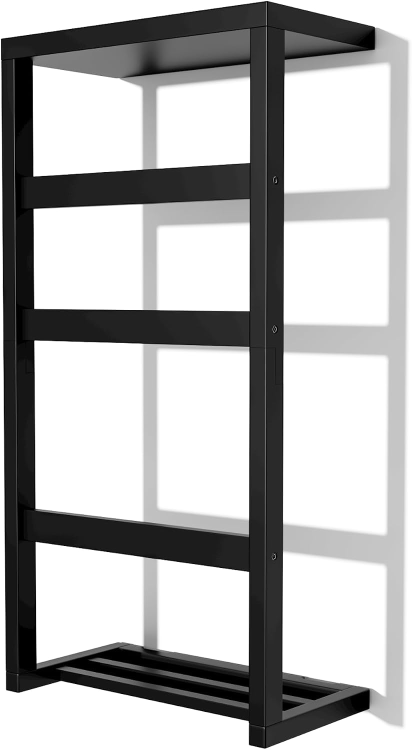 Bamboo Wall Blanket Ladder, 4-Tier Towel Racks, Bamboo Bath Towel Racks for B...