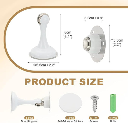 MECCANIXITY Magnetic Door Stoppers Stainless Steel Door Stops, Wall Floor - Image 2