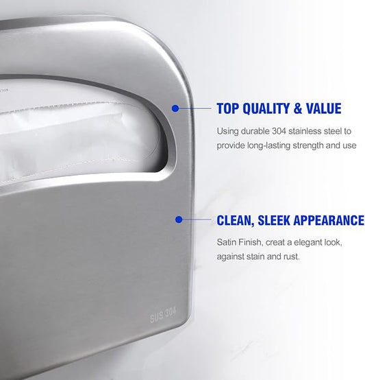 2 Packs Toilet Seat Cover Dispenser Wall Mount Commercial, Half Fold Toilet - Image 2