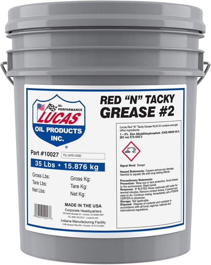 Lucas Oil 10027-Pk1 Red 'N' Tacky Grease 35 Lb by LucasOil