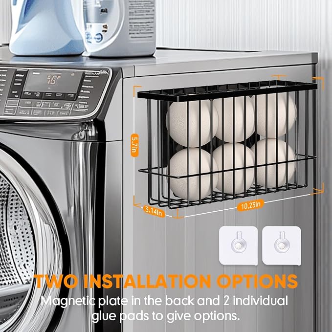 Magnetic Dryer Ball Holder for Laundry Room Organization and Storage, Magnetic - Image 6