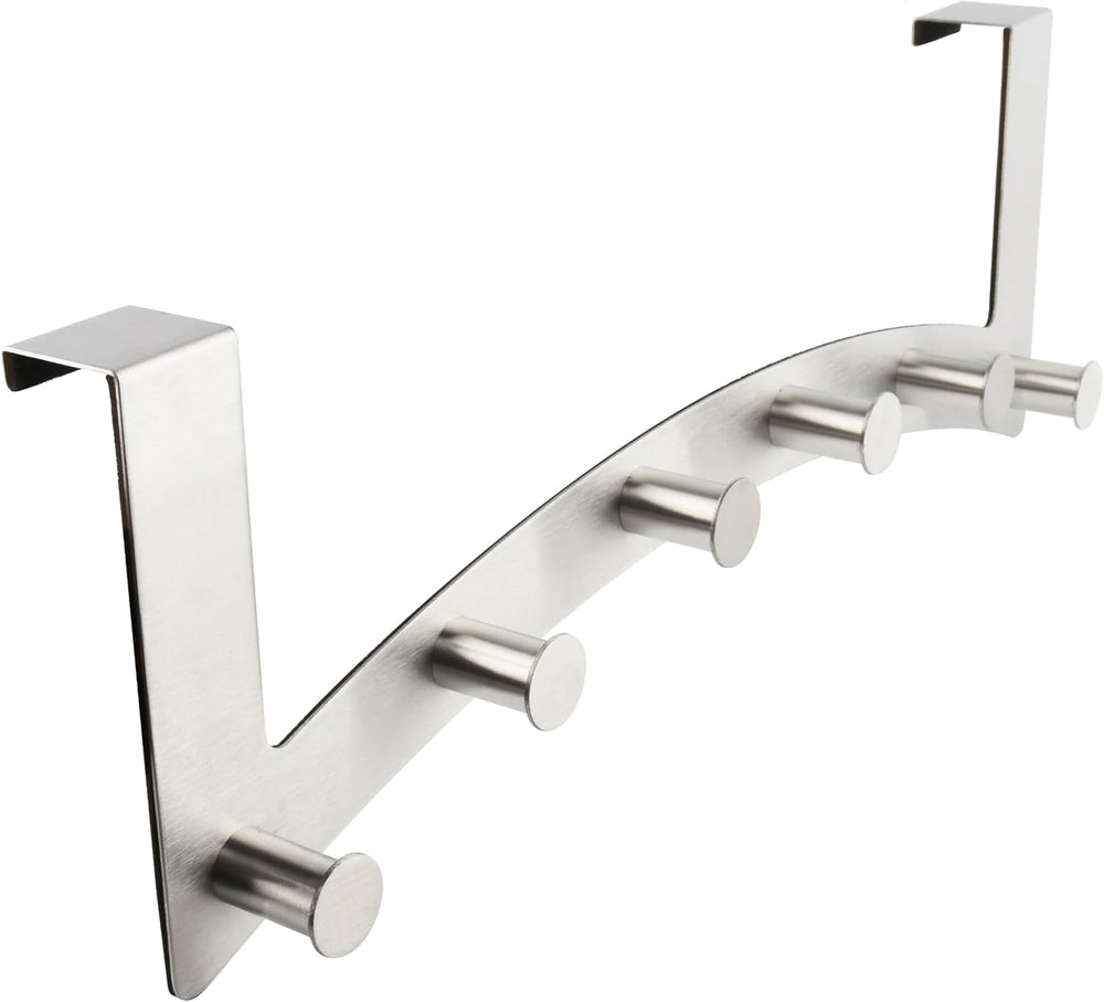 RICOO Over Door Hooks Hanger - Heavy Duty Door Hanger with 6 Hooks, Stainless...