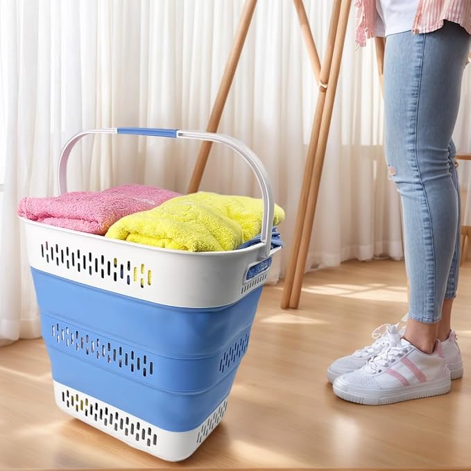 SAMMART 40L Collapsible Plastic Laundry Basket - Image 8
