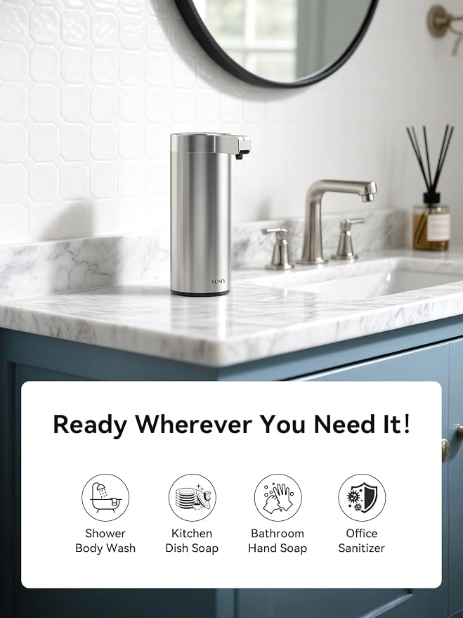 SUNLY Touchless Automatic Soap Dispenser – Clog-Free Pump, 0.2s Fast Sensor - Image 8