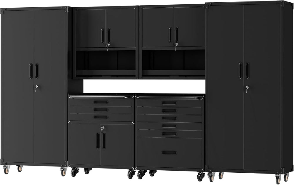 6-Piece Garage Storage Cabinets System Heavy Duty Workshop Set