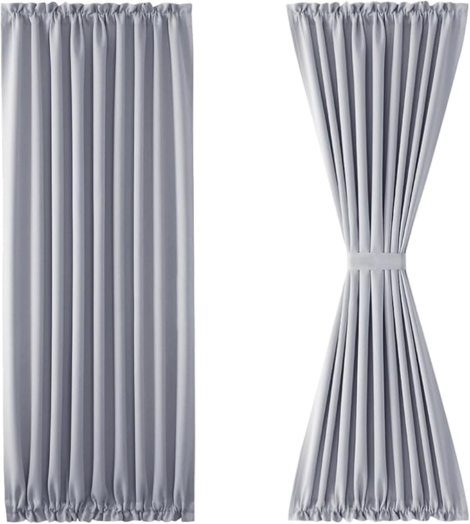 DWCN French Door Curtains – Rod Pocket Thermal Blackout Curtain - Image 7