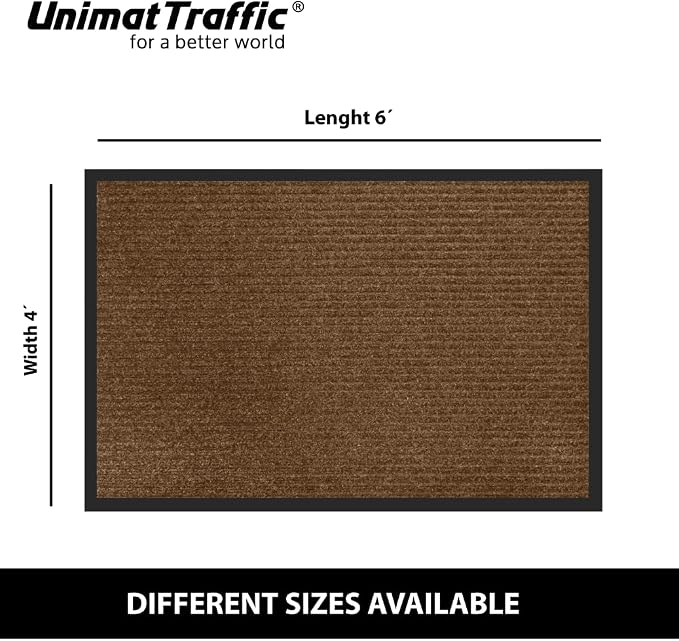 UNIMAT Traffic Guard Door Mat, 3´x 5´, Heavy Duty Waterproof Doormat, Stain and - Image 8