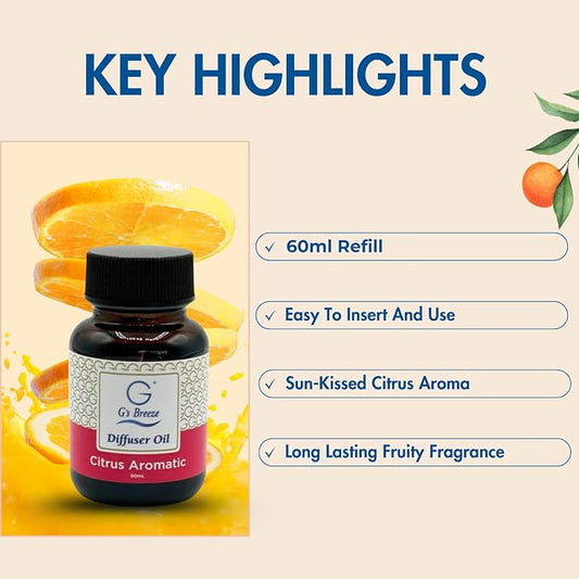 G's Breeze Citrus Aromatic Diffuser Oil Refill - Image 2