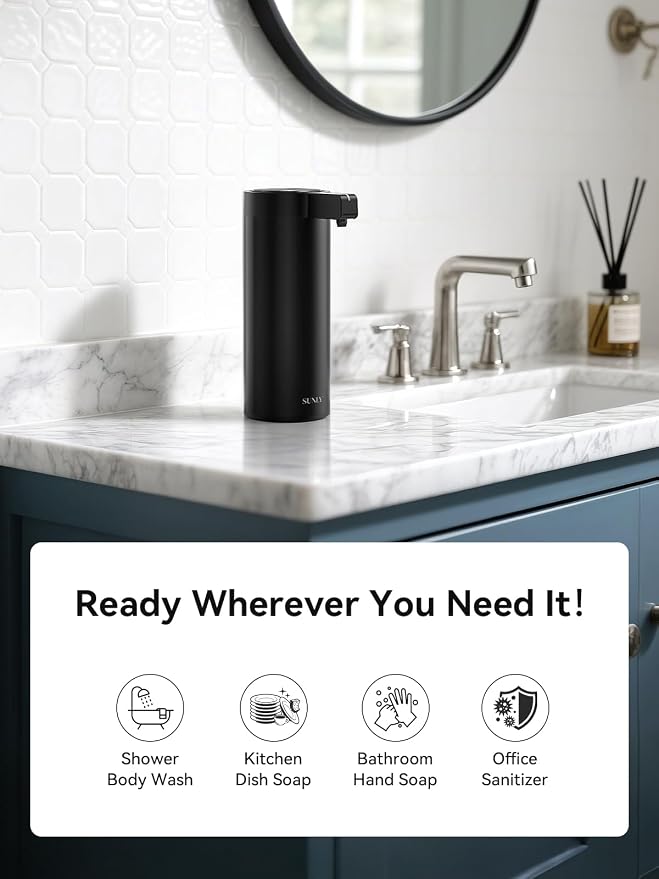 SUNLY Touchless Automatic Soap Dispenser – Clog-Free Pump, 0.2s Fast Sensor - Image 8
