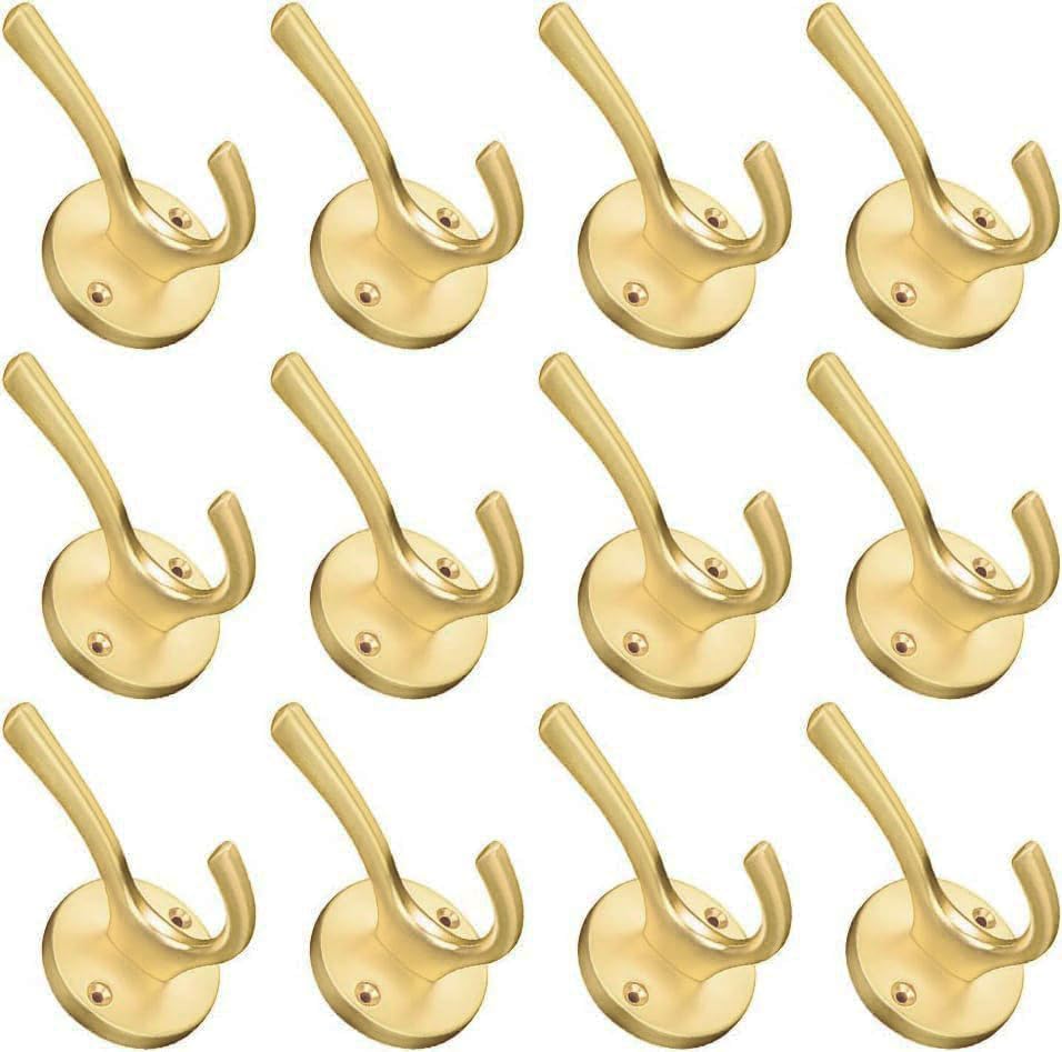Coat Hooks for Hanging Coat Hooks for Wall Mounted Brass Wall Hooks Heavy Dut...