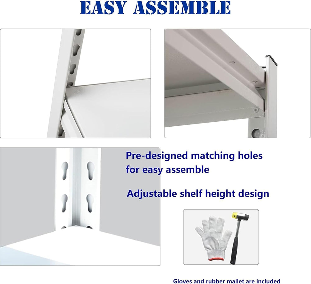 Garage Shelving Adjustable 3 Tier Heavy Duty Metal Storage Shelves Adjustable...