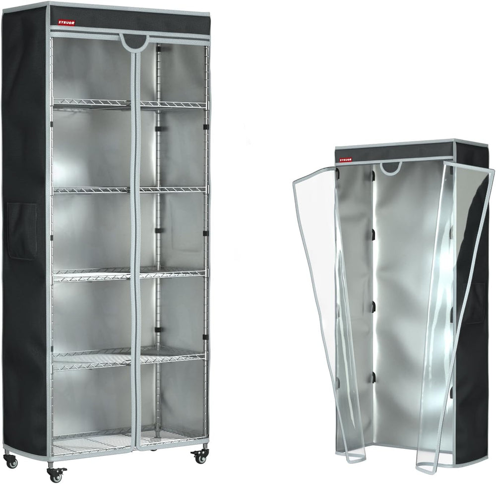 Waterproof Shelf Cover for Storage Shelving, Fits 30"W x 14"D x 62&...