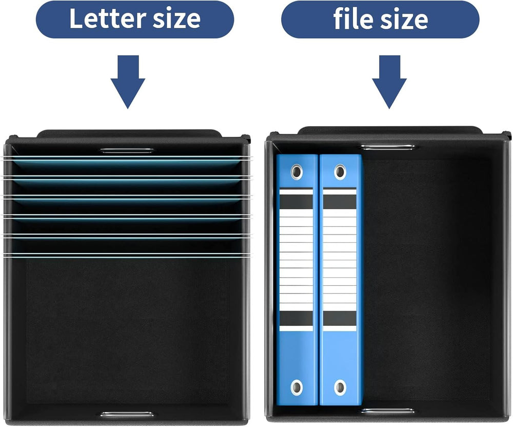 File Organizer Box with Lids, Collapsible File Folder Organizer