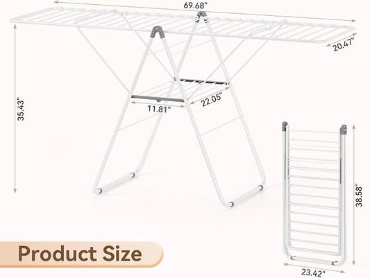 APEXCHASER Clothes Drying Rack, Foldable Drying Rack Clothing, Sturdy Metal - Image 2