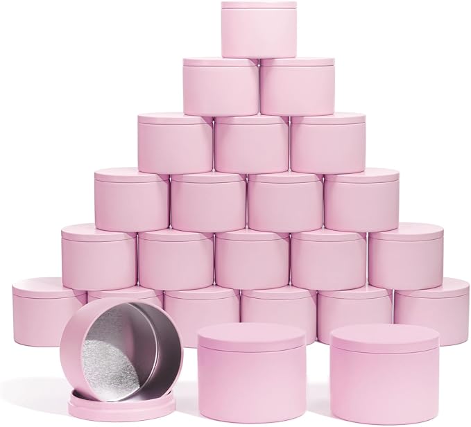 Aroparc Candle Tins with Lids, 24 Pack 8oz Seamless Candle Containers by Tobeno1candlemakingsupplier