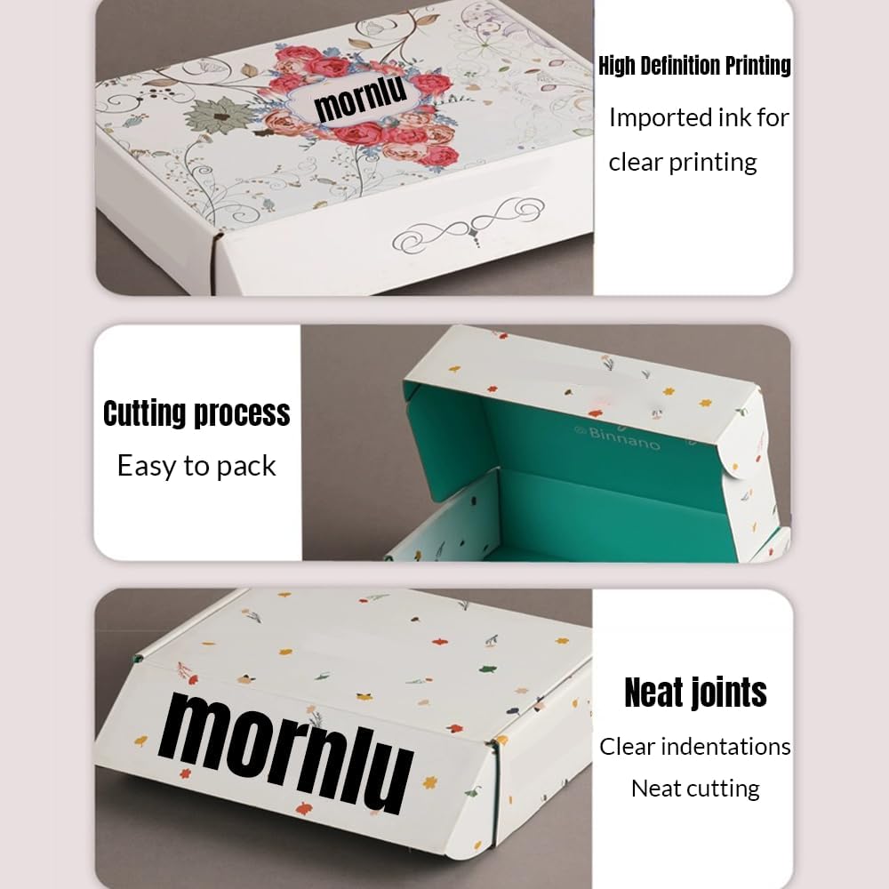 10Pack Custom Packaging Boxes - Personalize with Photo, Logo, or Text | Corru...