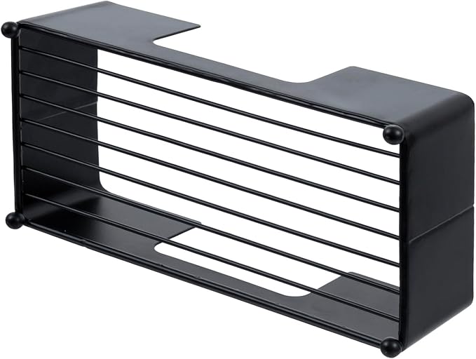 MyGift Modern Matte Black Metal Folded Paper Towel Holder - Image 7