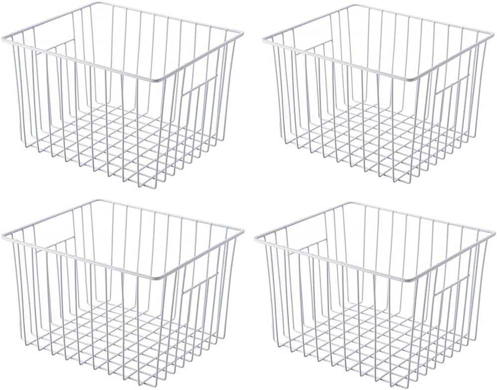 SANNO Freezer Baskets Freezer Wire Storage Basket, Organizer Food Storage Bin...