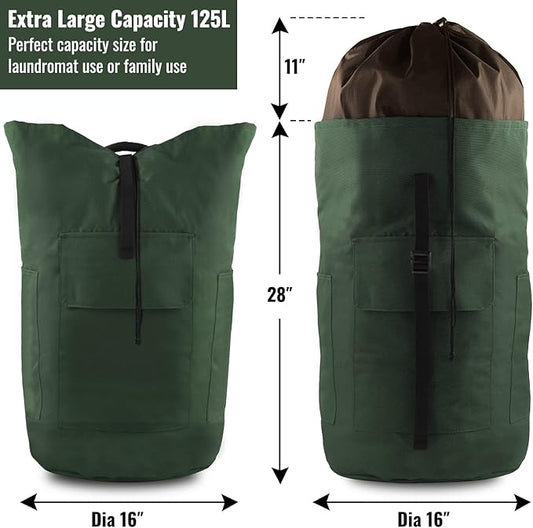 Laundry Bag Backpack, 125L Extra Large Travel Laundry Bags - Image 2