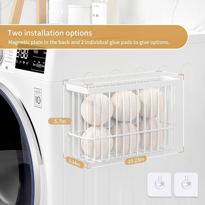 Magnetic Dryer Ball Holder for Laundry Room Organization and Storage, Magnetic - Image 6
