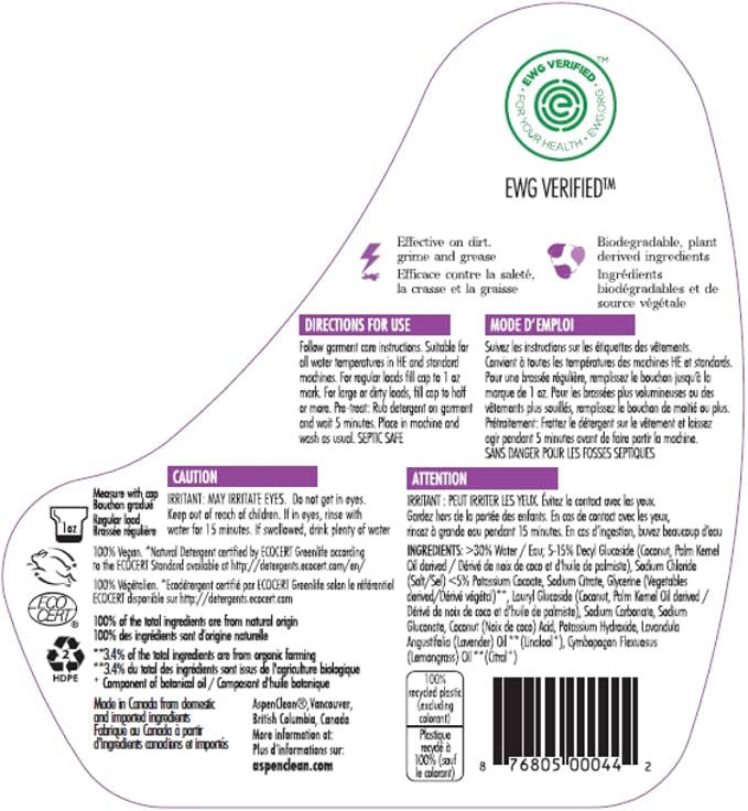 AspenClean Natural Laundry Detergent Lavender & Lemongrass - Image 6