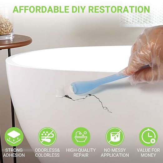 Tub Repair Porcelain Repair Kit, Crack Repair Kit - Image 7