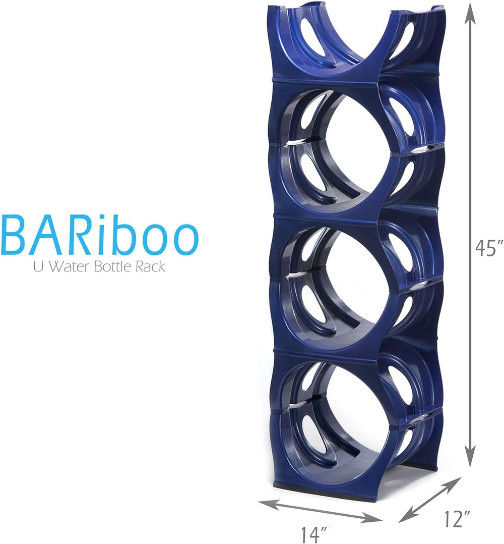 Bariboo Stackable Water Bottle Storage Rack Best Water Jugs 5 Gallon Organize...