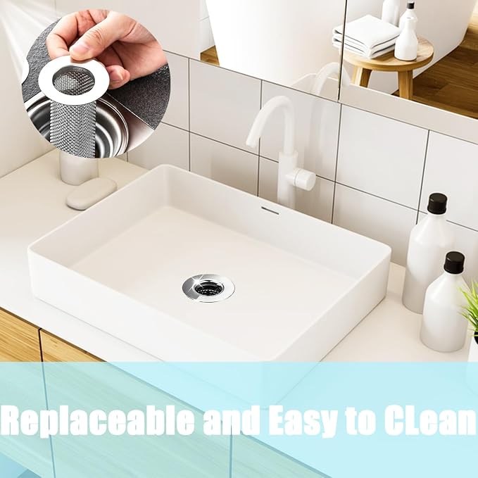 4 PCS Bathroom Sink Drain Strainers, Fit Hole Size from 1.25" to 2.17" - Image 6