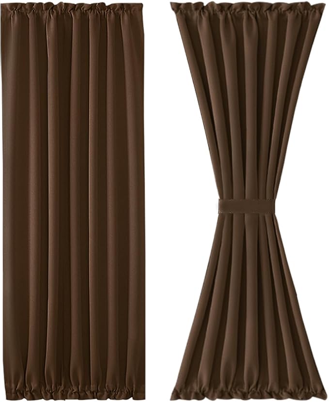 DWCN French Door Curtains – Rod Pocket Thermal Blackout Curtain - Image 7