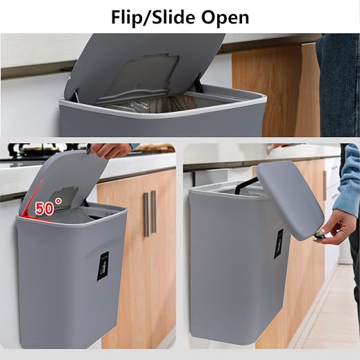 TOPROAD Kitchen Hanging Trash Can, 2.4 Gallon Wall Mounted Counter Waste - Image 7
