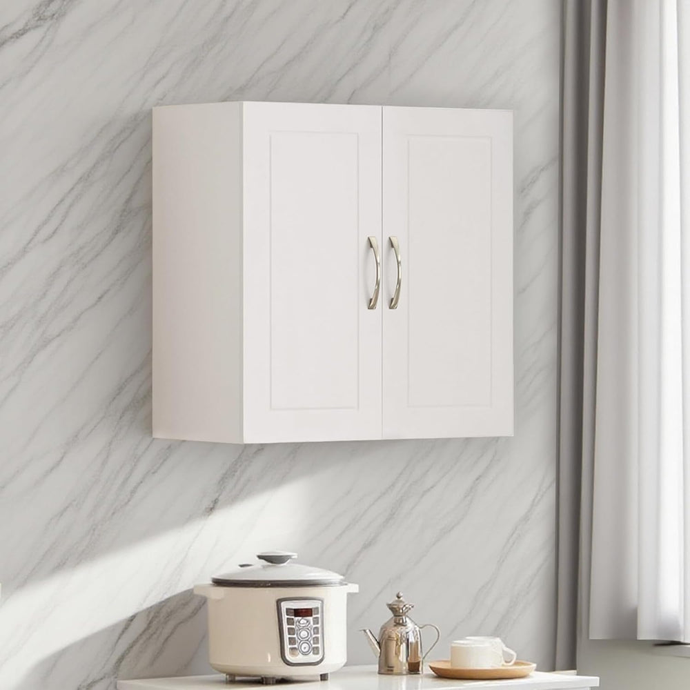Wall Mount Bathroom & Laundry Storage Cabinet, Wall Size, White