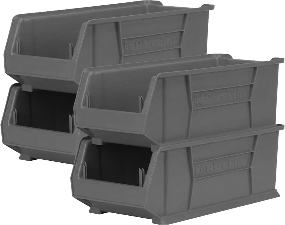 Akro-Mils 30287 Super-Size AkroBins Plastic Storage Bins, Space-Saving Stacka...