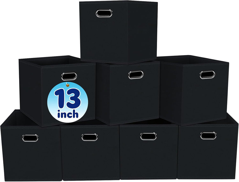 Fabric Cubby Storage Bins,13x13x13 Inches ,Cube Organizer Bin Foldable Storag...