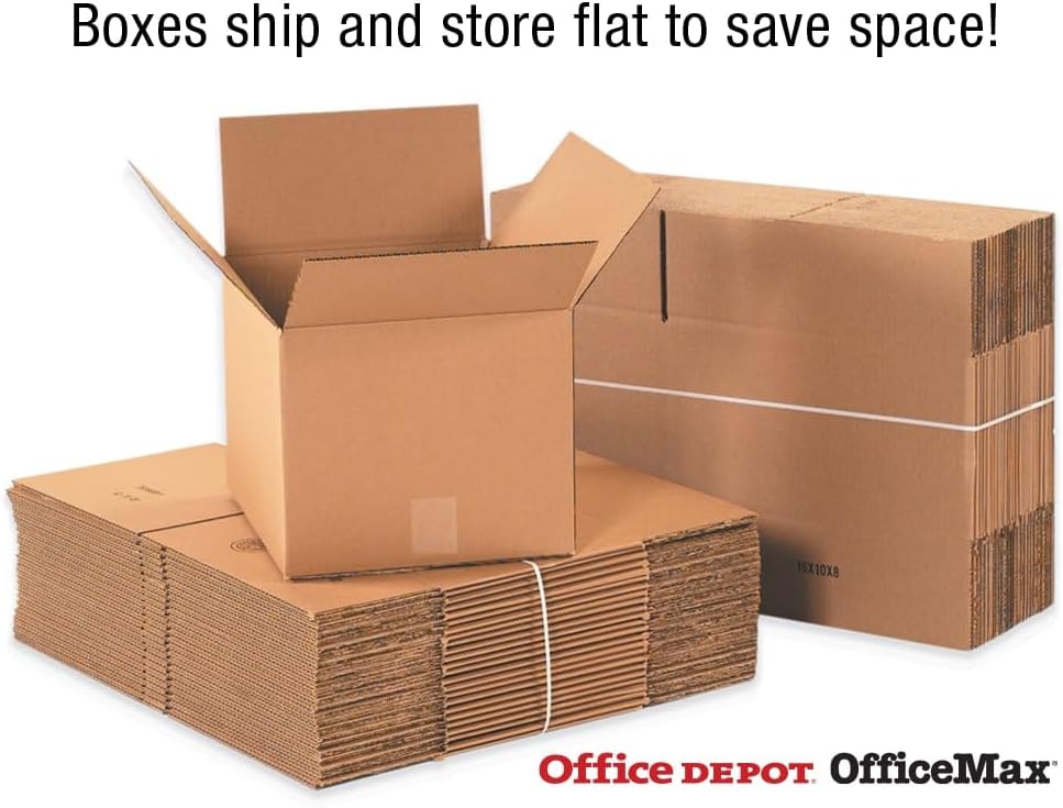 AVIDITI Shipping Boxes Small 12"L x 10"W x 8"H, 25-Pack | Corr...
