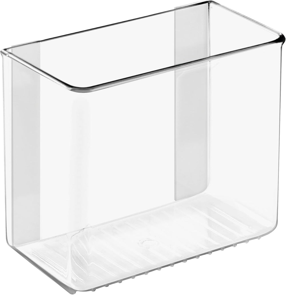 iDesign Adhesive Organizer Bin, Set of 4, Clear