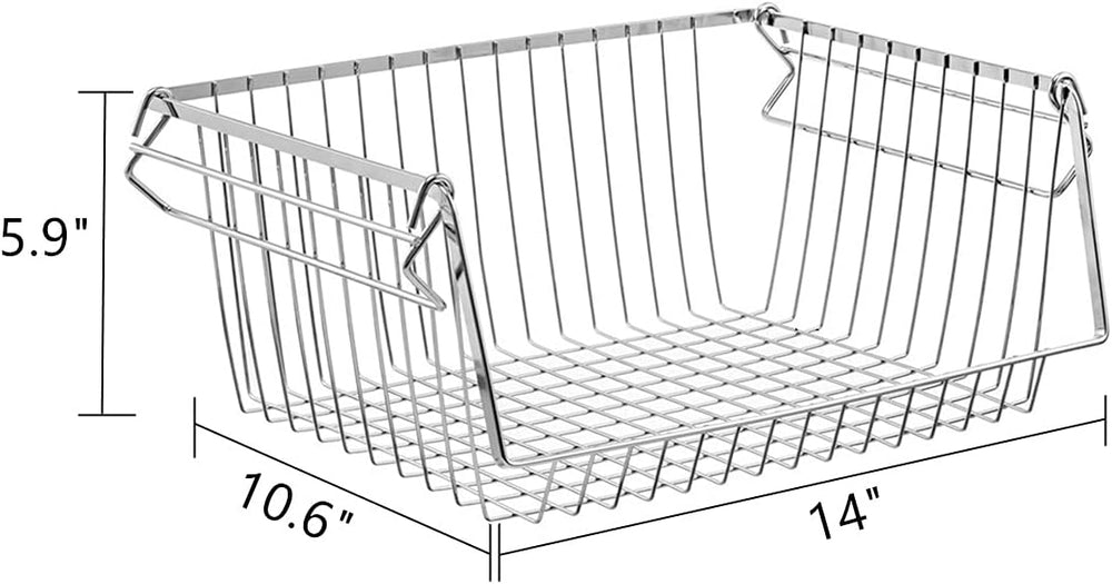SANNO Stacking Baskets Bin Baskets Wire Storage Baskets Organization Farmhous...