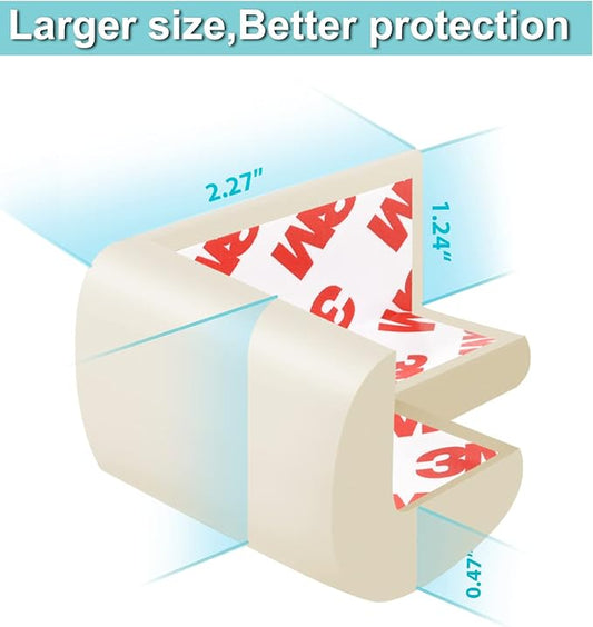 12 Pack Corner Protector Baby Proofing Edge and Corner Guards, Soft Safety - Image 2