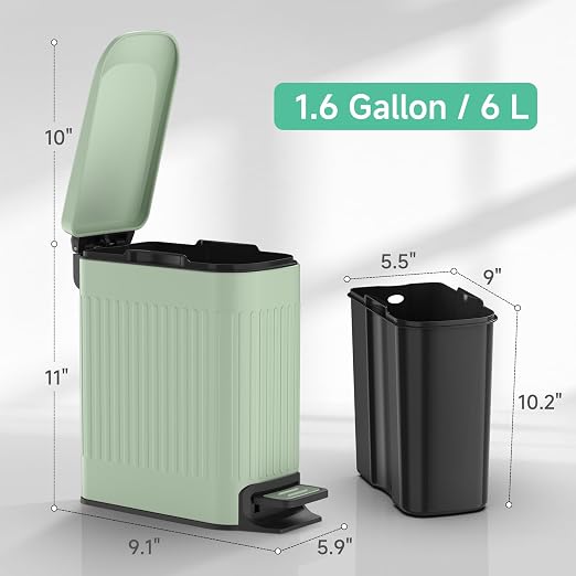 TIPGO Slim Bathroom Trash Can - Image 6