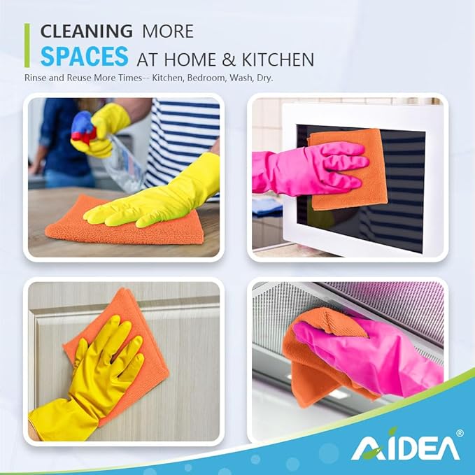 AIDEA Microfiber Cleaning Cloth-12PK, Soft Microfiber Towels - Image 7