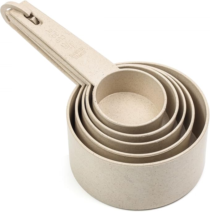 Beille Cream Wheat Straw Measuring Cups Spoons Set Cooking Baking Tools 10pc - Image 9