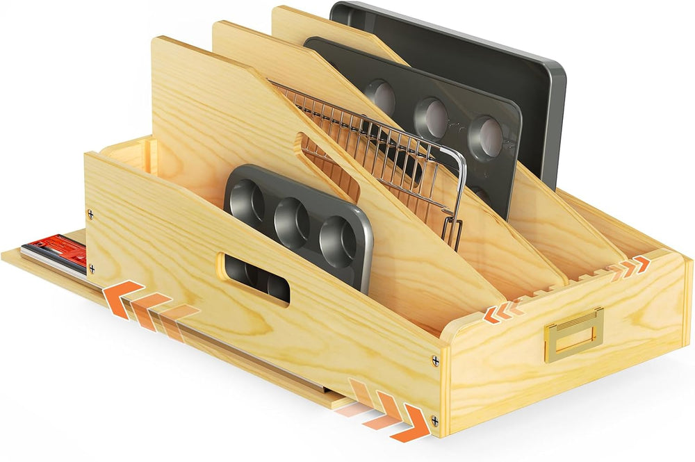 Pull Out Organizer for Cabinets, Baking Sheet Organizer