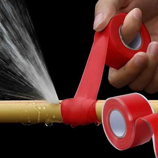 Self Fusing Silicone Tape 2 Rolls 1 in x 10' Red Waterproof Rescue Tape Rubber - Image 7