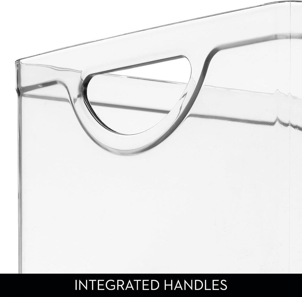 iDesign Plastic Stackable Kitchen Cabinet Storage Bin, Clear, 4-Pack