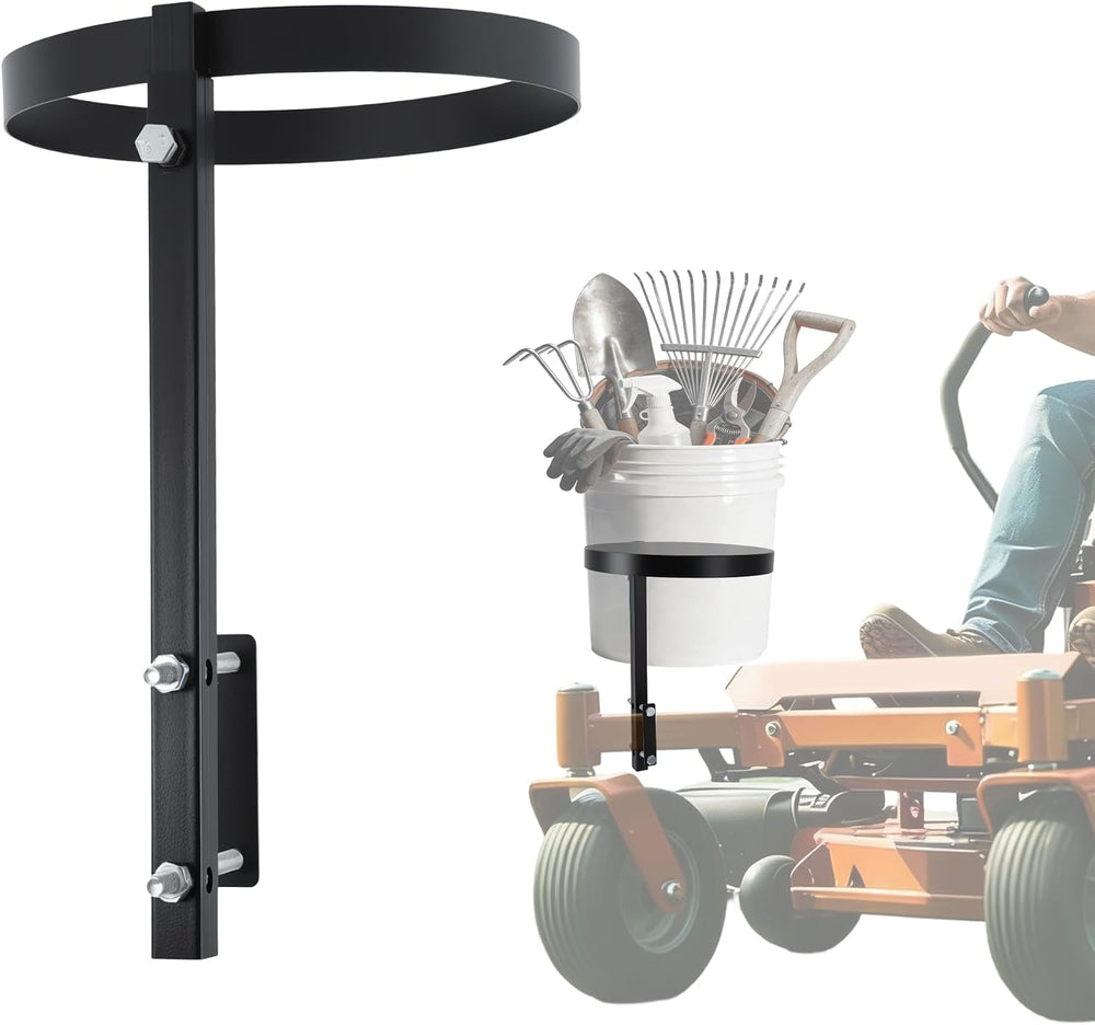 5 Gallon Trash Bucket Holder for Zero Turn Mowers, 11.2" Diameter, Heavy...