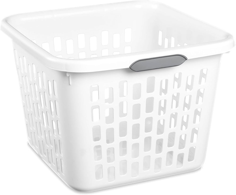 Sterilite Square Laundry Basket, Plastic Clothes Hamper, 6-Pack