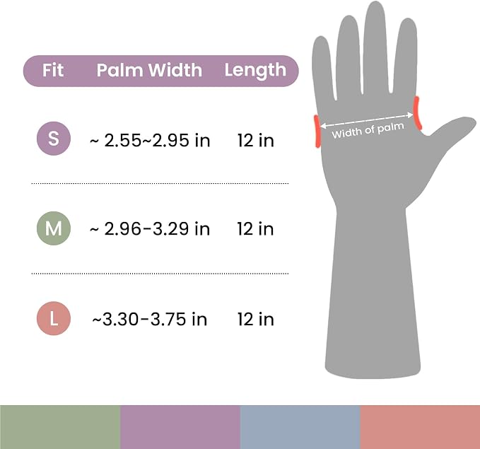 Rubber Cleaning Gloves for Dishwashing, 4 Pairs Reusable Kitchen Gloves for - Image 7